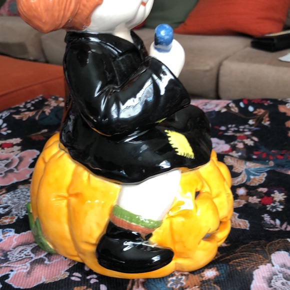 Vtg 1980s Glowing Ceramic CABBAGE PATCH KID Dressed as Halloween Witch Pumpkin - Picture 14 of 16